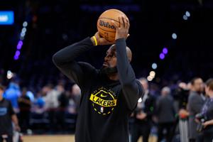 May 7, 2026; Oklahoma City, Oklahoma, USA; Los Angeles Lakers forward LeBron James warms up before the start of game two of the second round of the 2026 NBA Playoffs against the Oklahoma City Thunder at Paycom Center. Mandatory Credit: Alonzo Adams-I
