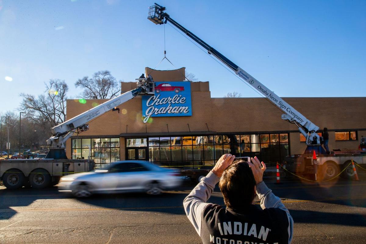 'Iconic' neon Charlie Graham auto sign on the move, again Local