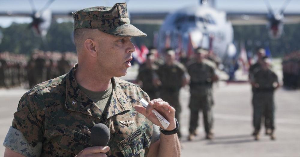 Marine Corps' new Space Command plants flag at Offutt