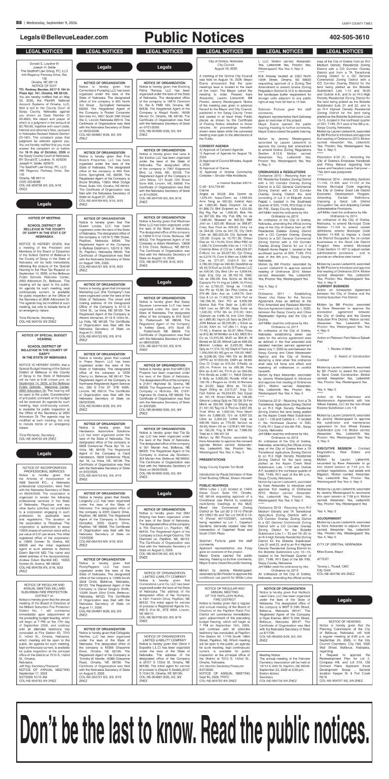 Page B8