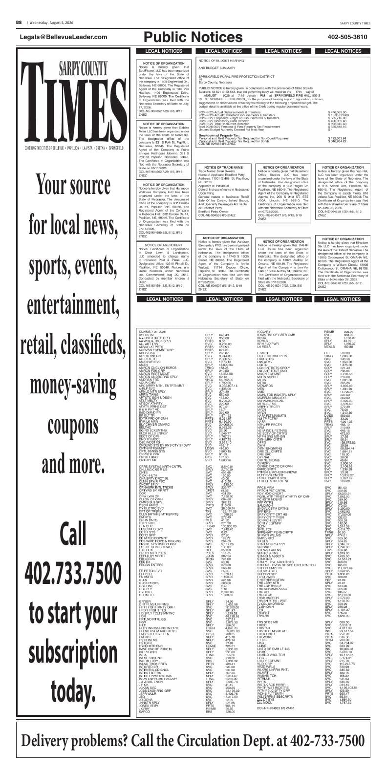 Page B8