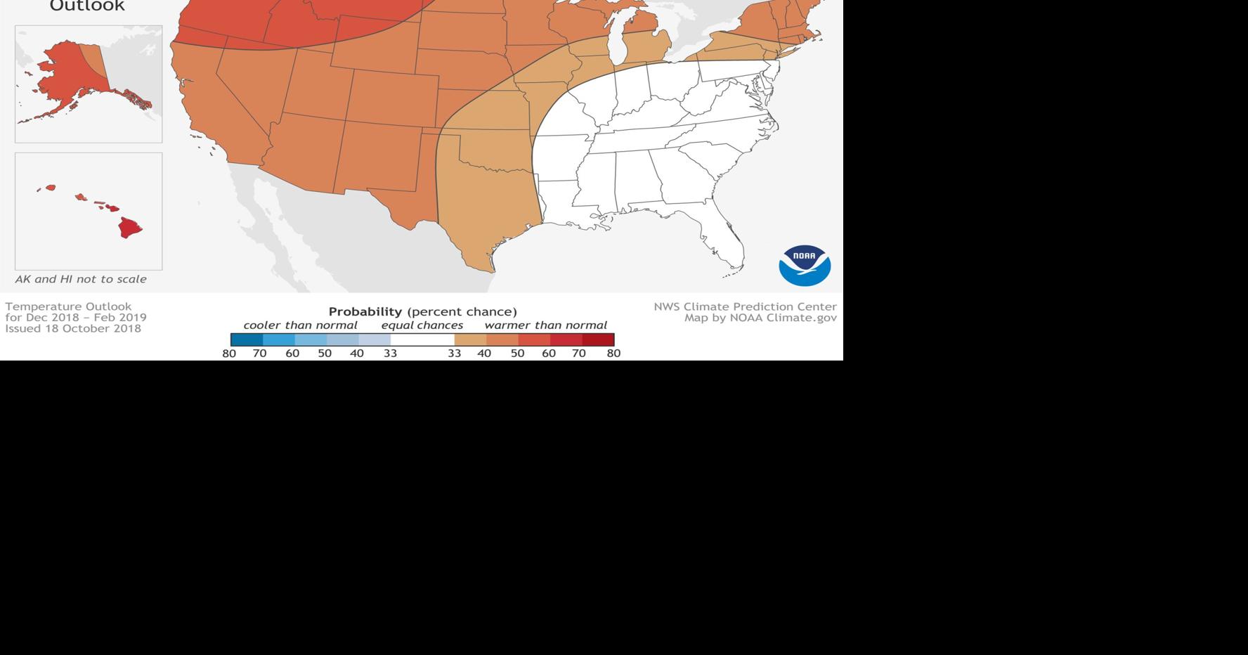 Outlook favors warmer temperatures for much of U.S. | News ...