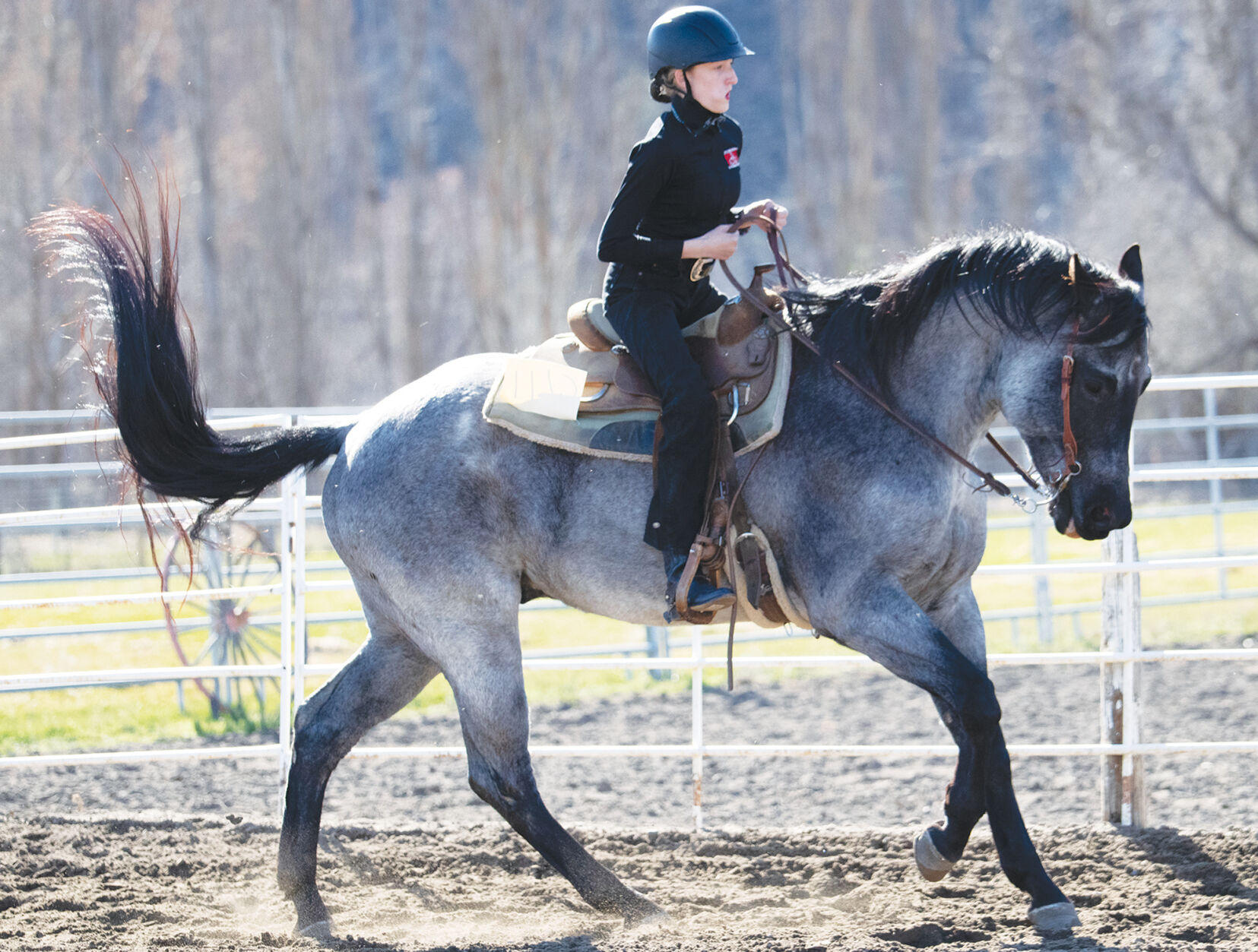 Youth compete in equestrian event Sports
