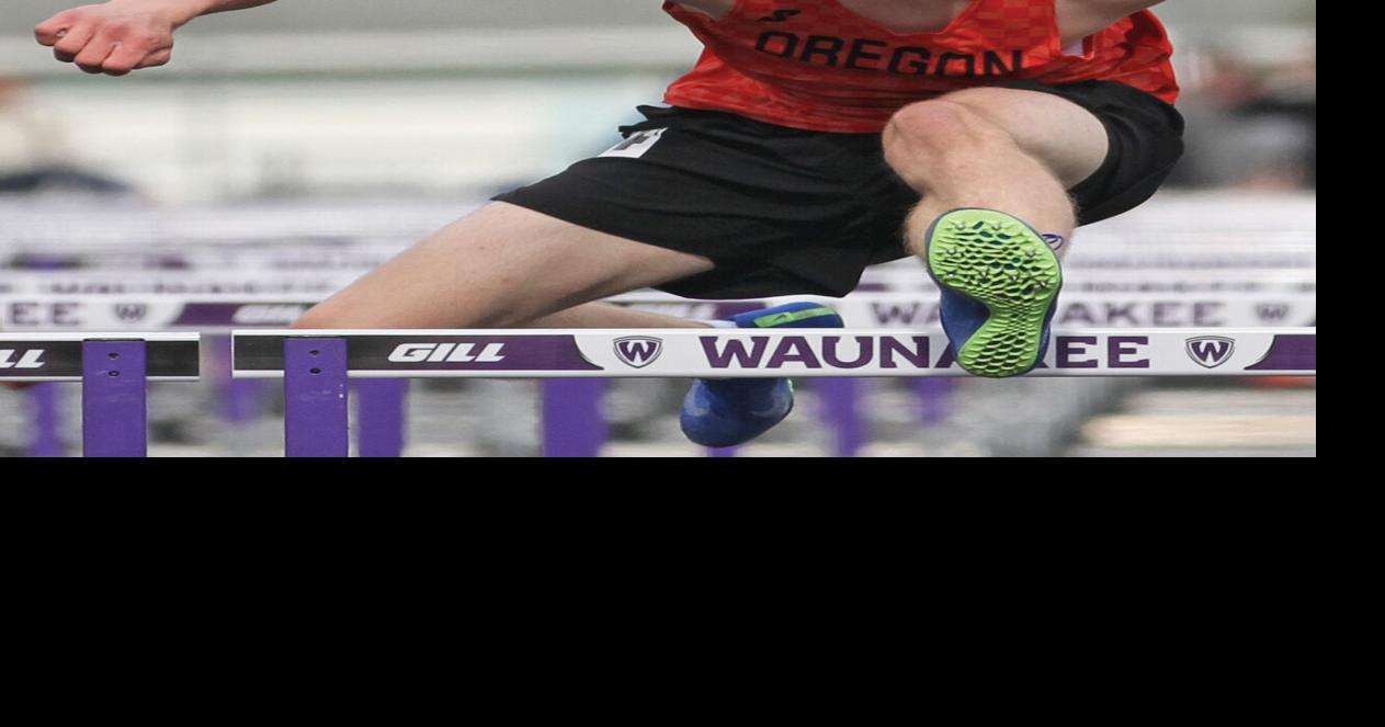 Boys track: Oregon's Aiden Hansen ties school record in high jump at conference meet