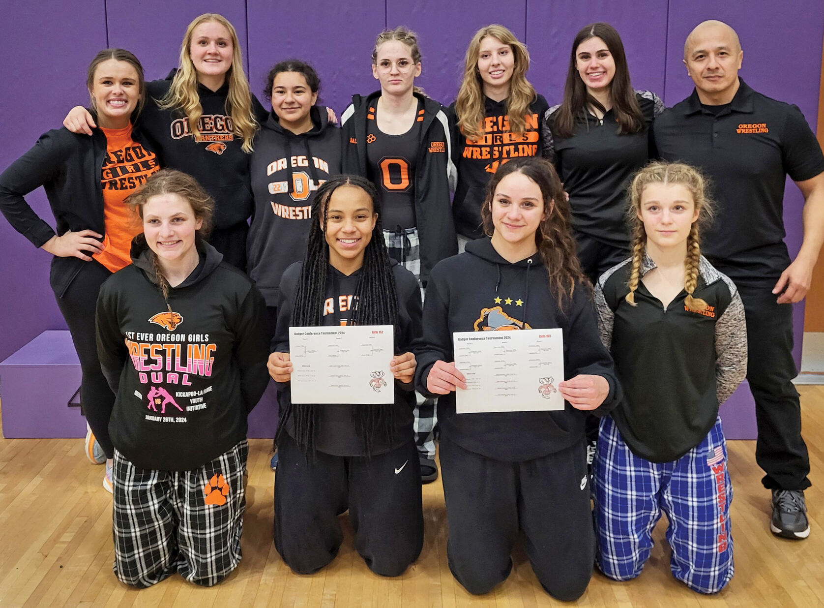 Oregon’s Girls Wrestling Team Secures Victory in Inaugural Badger Conference Tournament