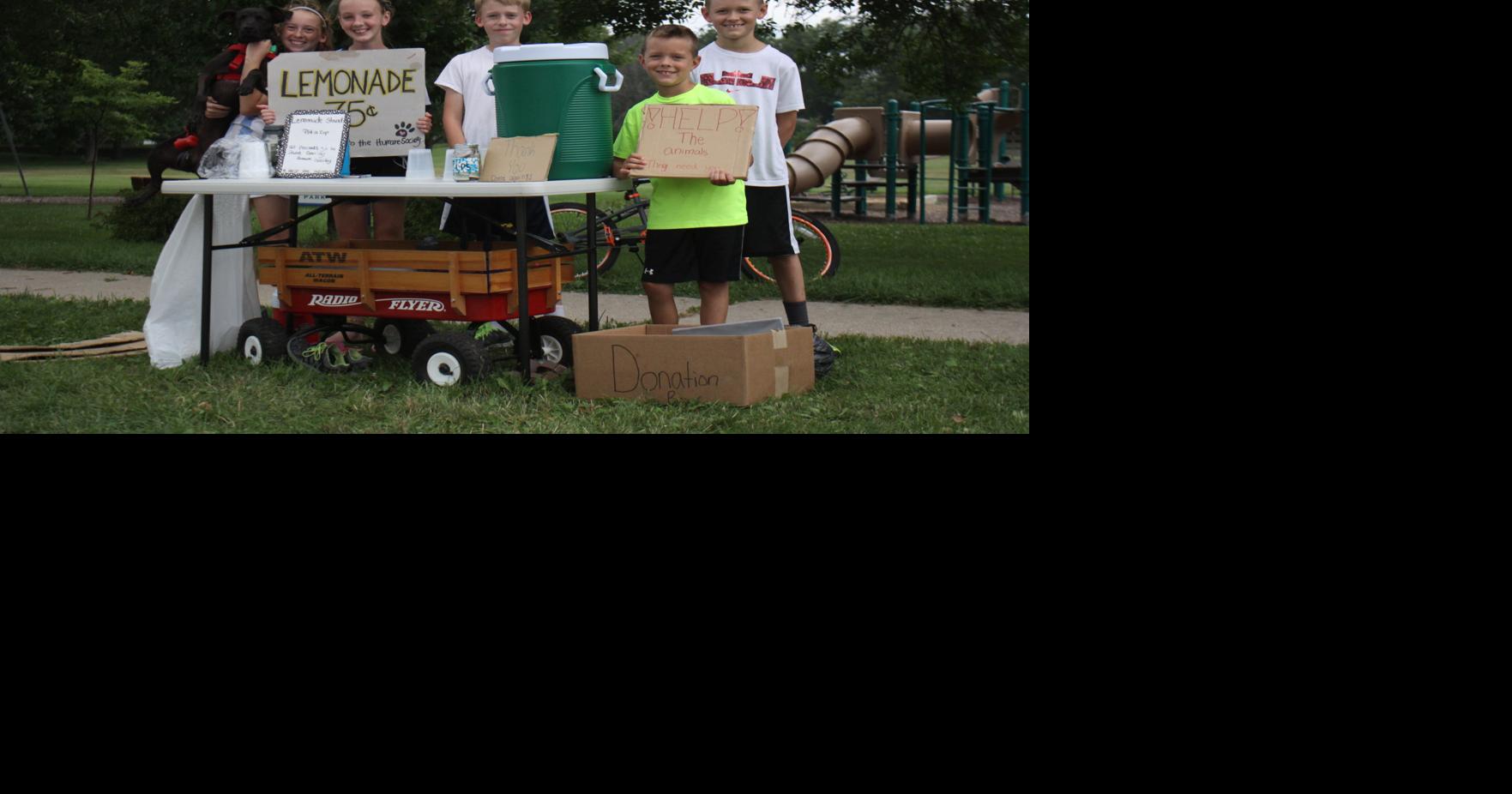 Lemonade stand benefits humane society Community