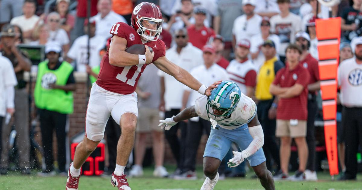 PHOTOS OU football claims 3419 victory over Tulane Multimedia