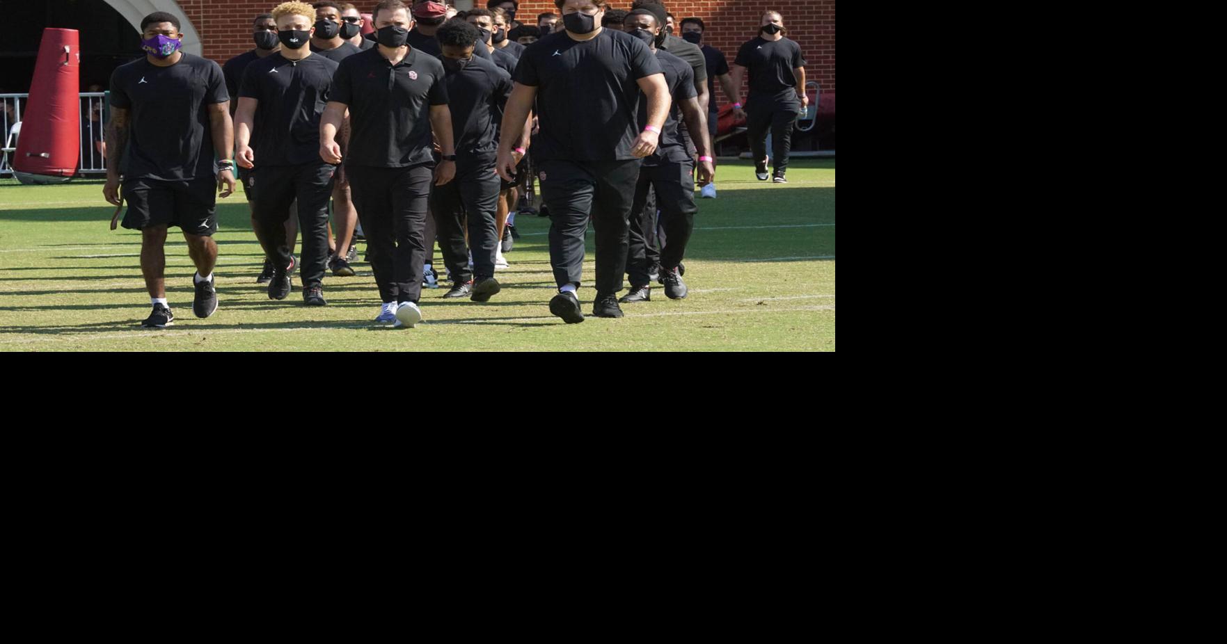PHOTOS: OU football team holds march for unity on South Oval | Gallery ...