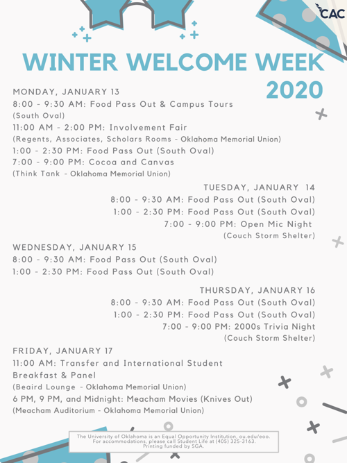 Ou Cac To Offer Free Breakfast Game Night More Activities For