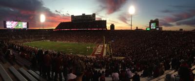 Stadium at sunset