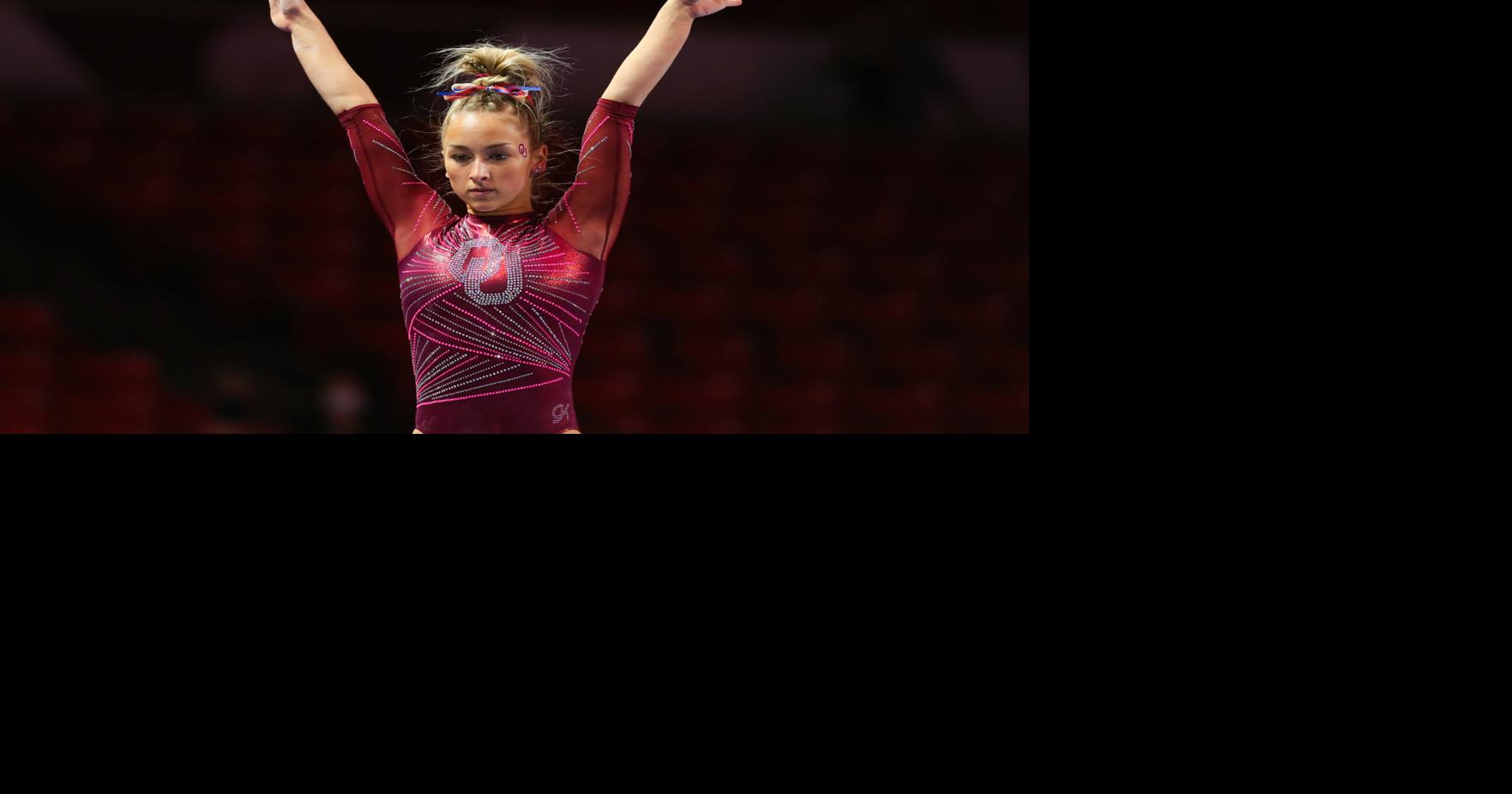 OU women's gymnastics Sooners' Audrey Davis, Carly Woodard, Danae