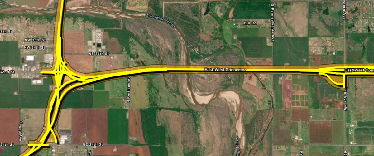 East-West connector map