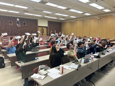 Undergraduate Student Congress recognizing Shrey Kathuria