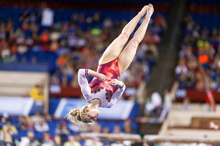 OU women's gymnastics finishes third at NCAA Championships | Sports ...