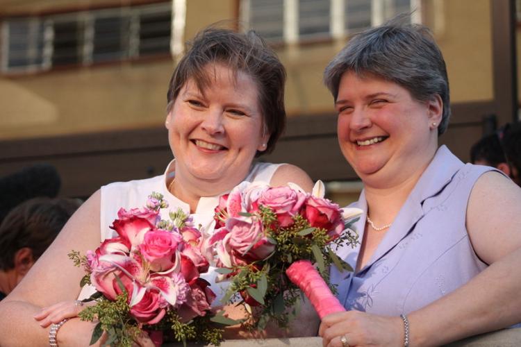 Mary Bishop and Sharon Baldwin