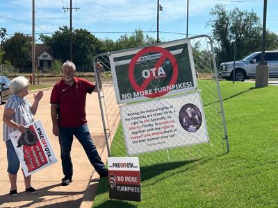 Stitt fundraiser protest