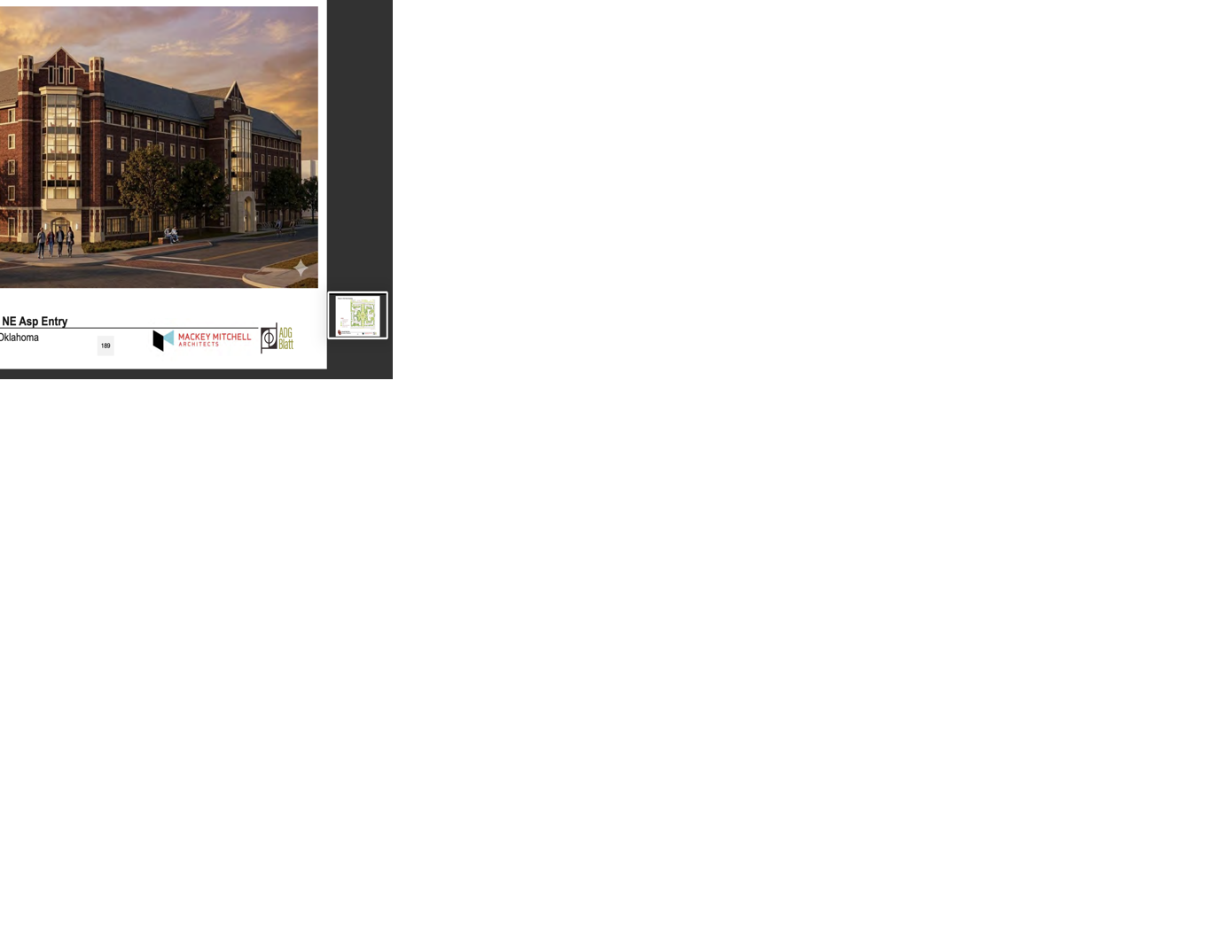 Rendering of Building A of the Freshman Housing Master Plan