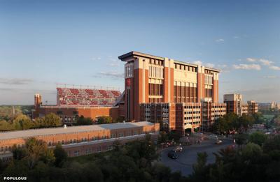 Gaylord Family-Oklahoma Memorial Stadium rendering from northwest