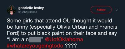 Blackface Video Tweet