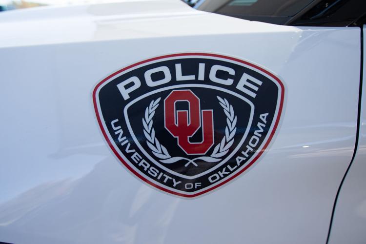 University of Oklahoma police badge on cruiser