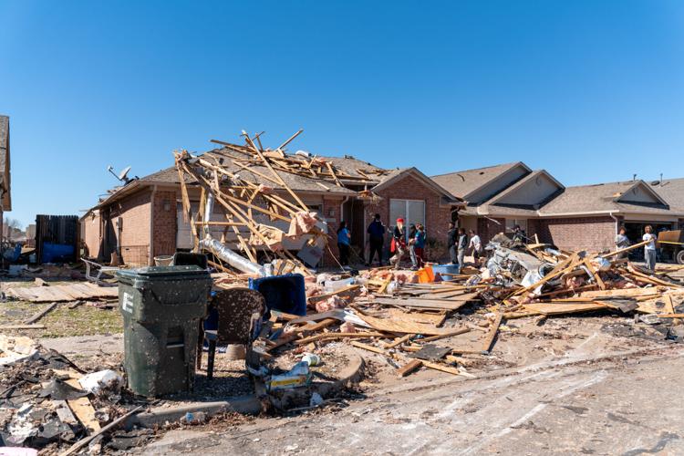 Damaged house