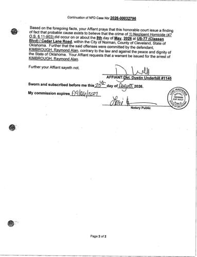 Warrant request page 2