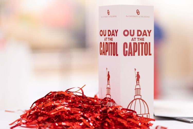 'OU Day at the Capitol' table center