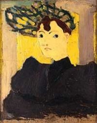 Woman in Green Hat