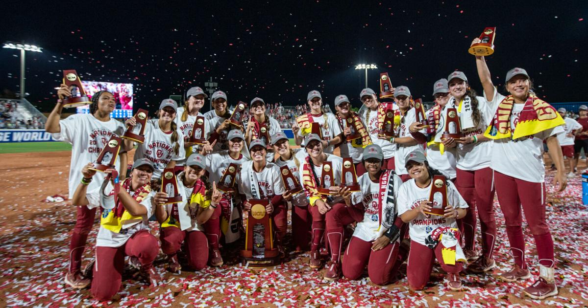 WCWS PHOTOS: OU softball celebrates 3rd consecutive national ...