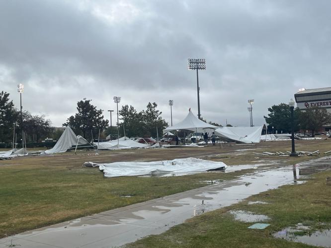 Fallen tents