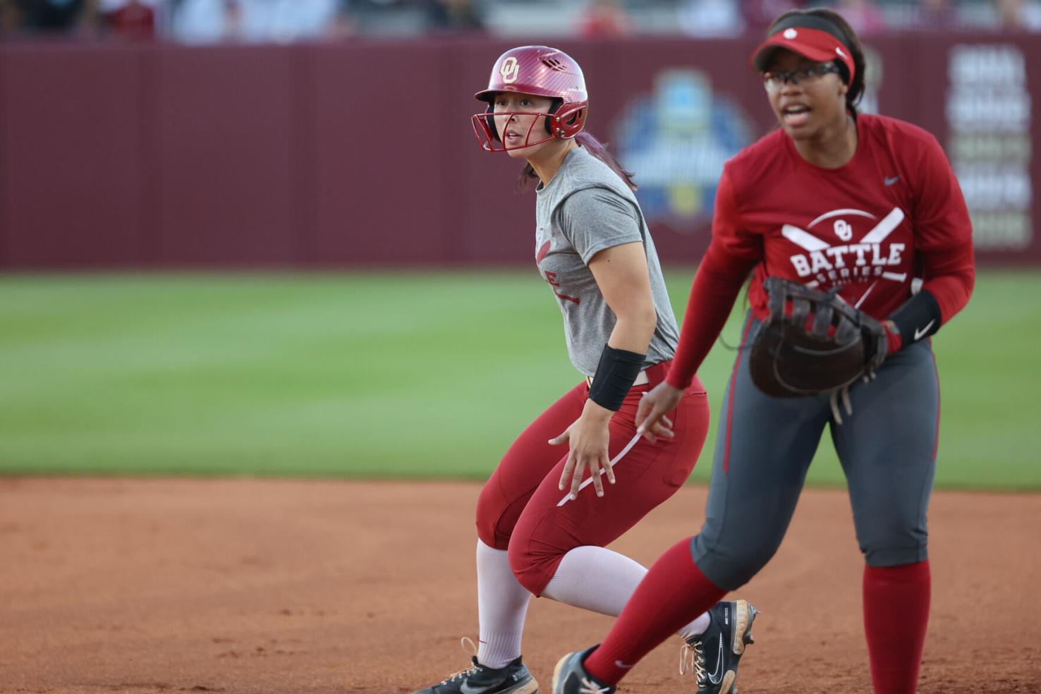 PHOTOS OU softball team Sooner beats team Boomer 65 in Oklahoma