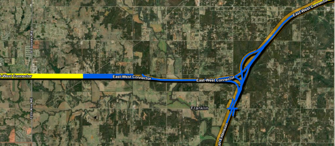 East-West connector map