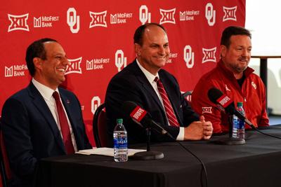 Joseph Harroz, Joe Castiglione and Bob Stoops