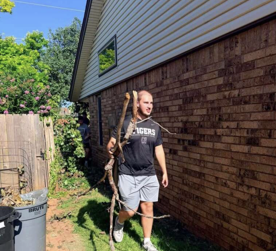 Norman High storm cleanup