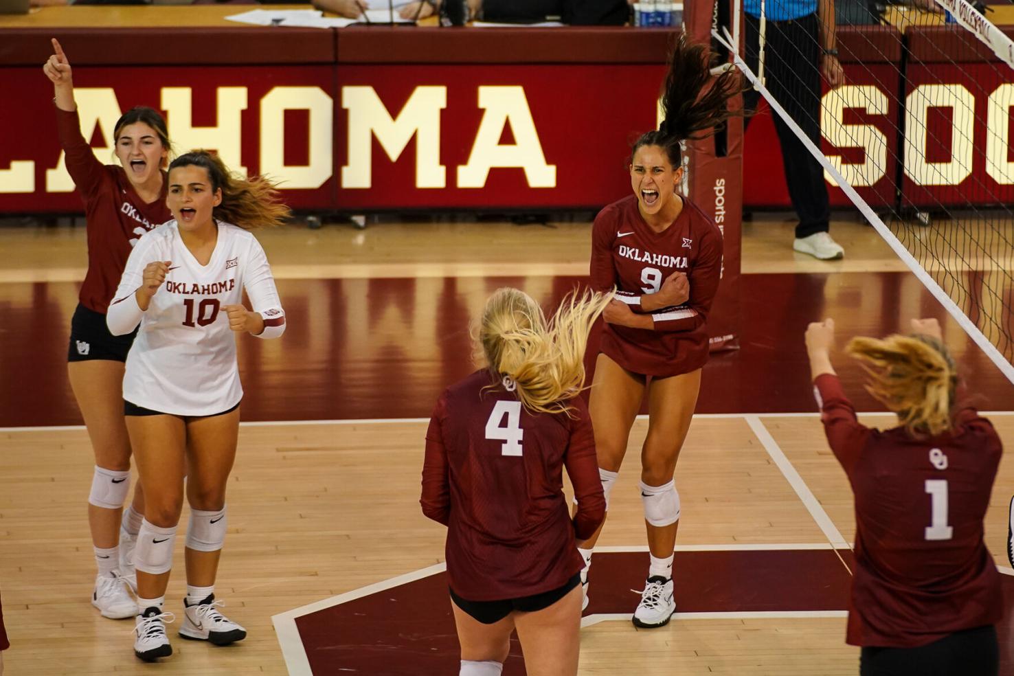 PHOTOS OU volleyball falls to late Houston rally to close out Oklahoma