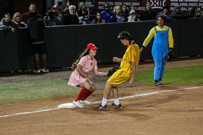 OU baseball/softball play in Halloween costume game (photos), Gallery