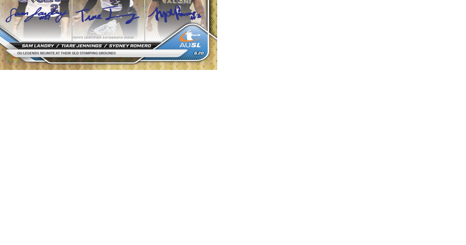 There's only one: OU softball stars featured in signed Topps-AUSL card