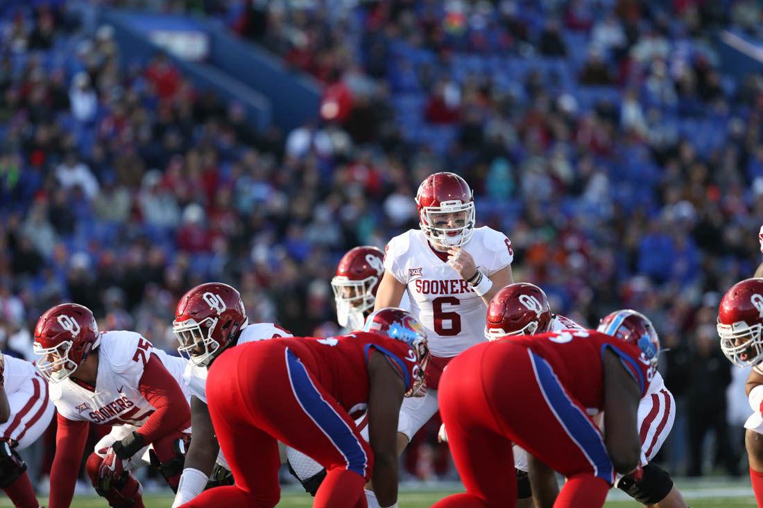 Oklahoma football Watch Baker Mayfield grab crotch, yell profanity at