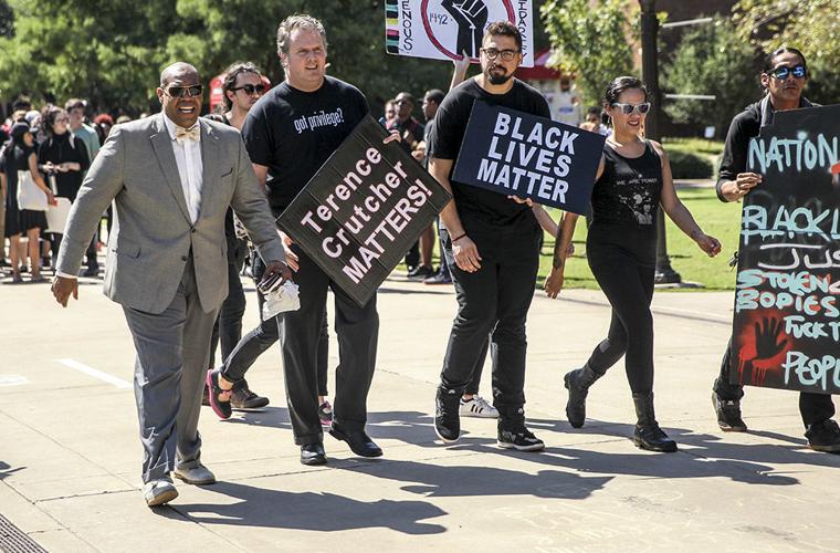 Jabar Shumate joins protest