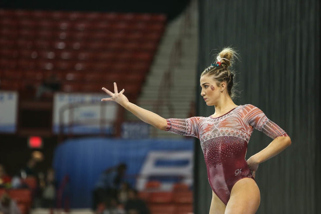 Oklahoma Gymnastics Sooners Defeat Nebraska At Perfect 10 Challenge Photos Gallery 1027