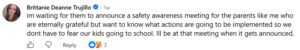 Norman high fb comment
