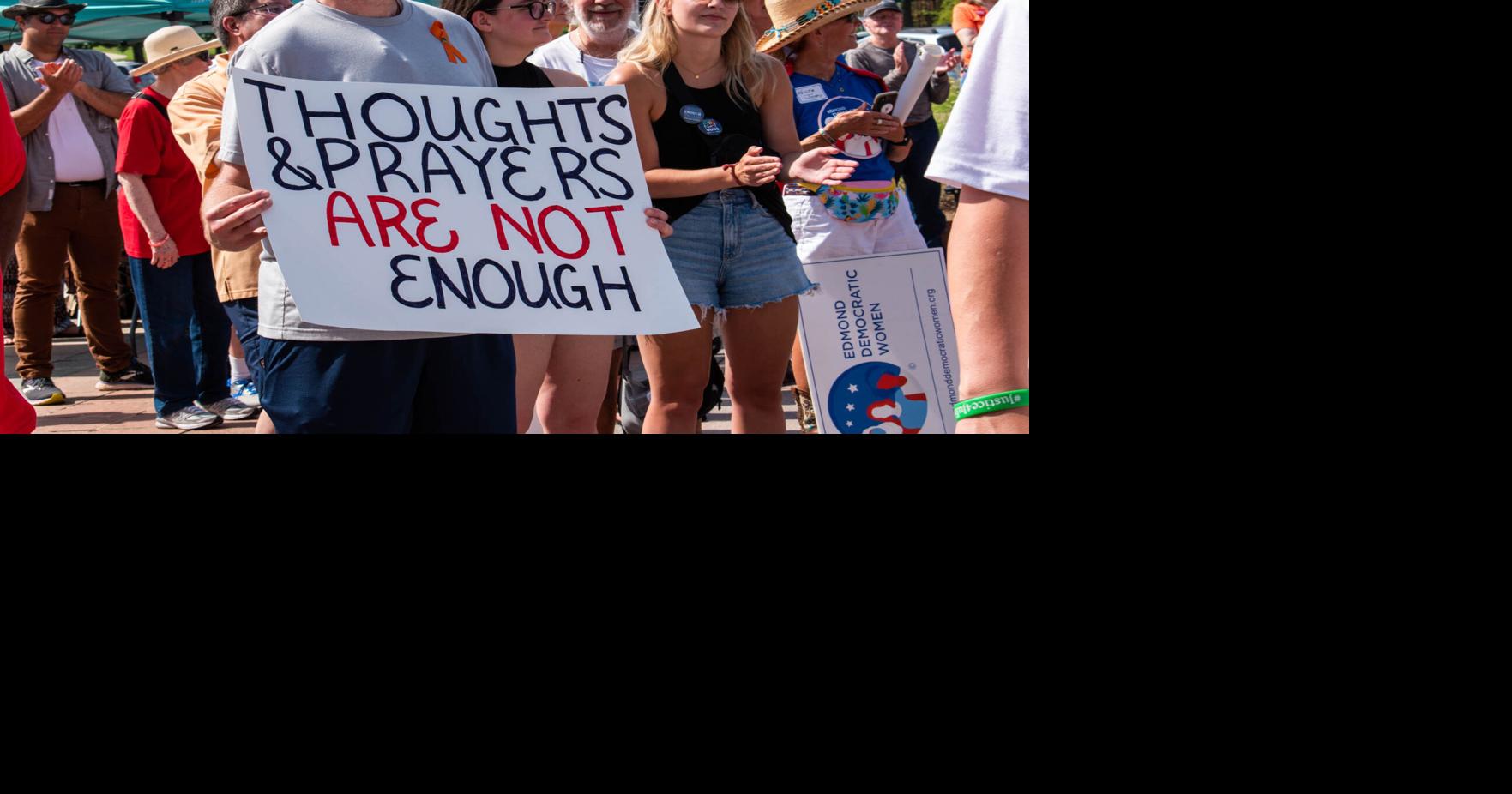 ‘How can I feel safe?’: Protesters advocate gun control at state ...