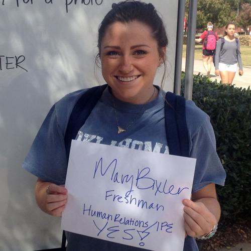 Mary Bixler, human relations freshman