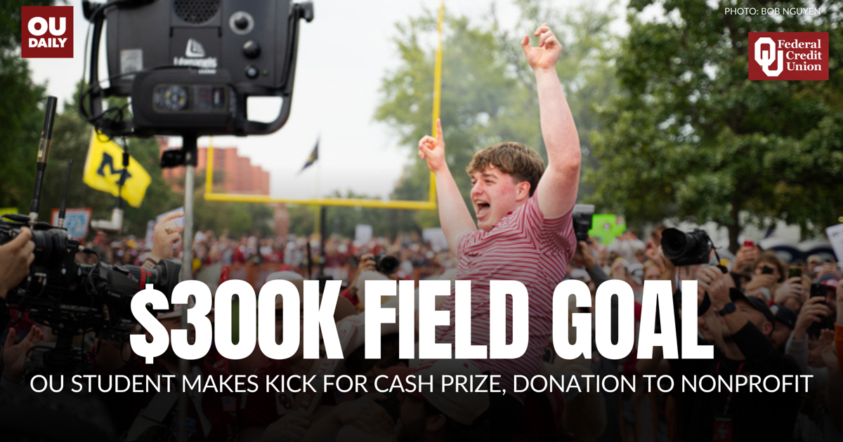 OU Student Jack Daugard Kicks A 300 000 Field Goal On College GameDay ou-student-jack-daugard-kicks-a-300-000-field-goal-on-college-gameday