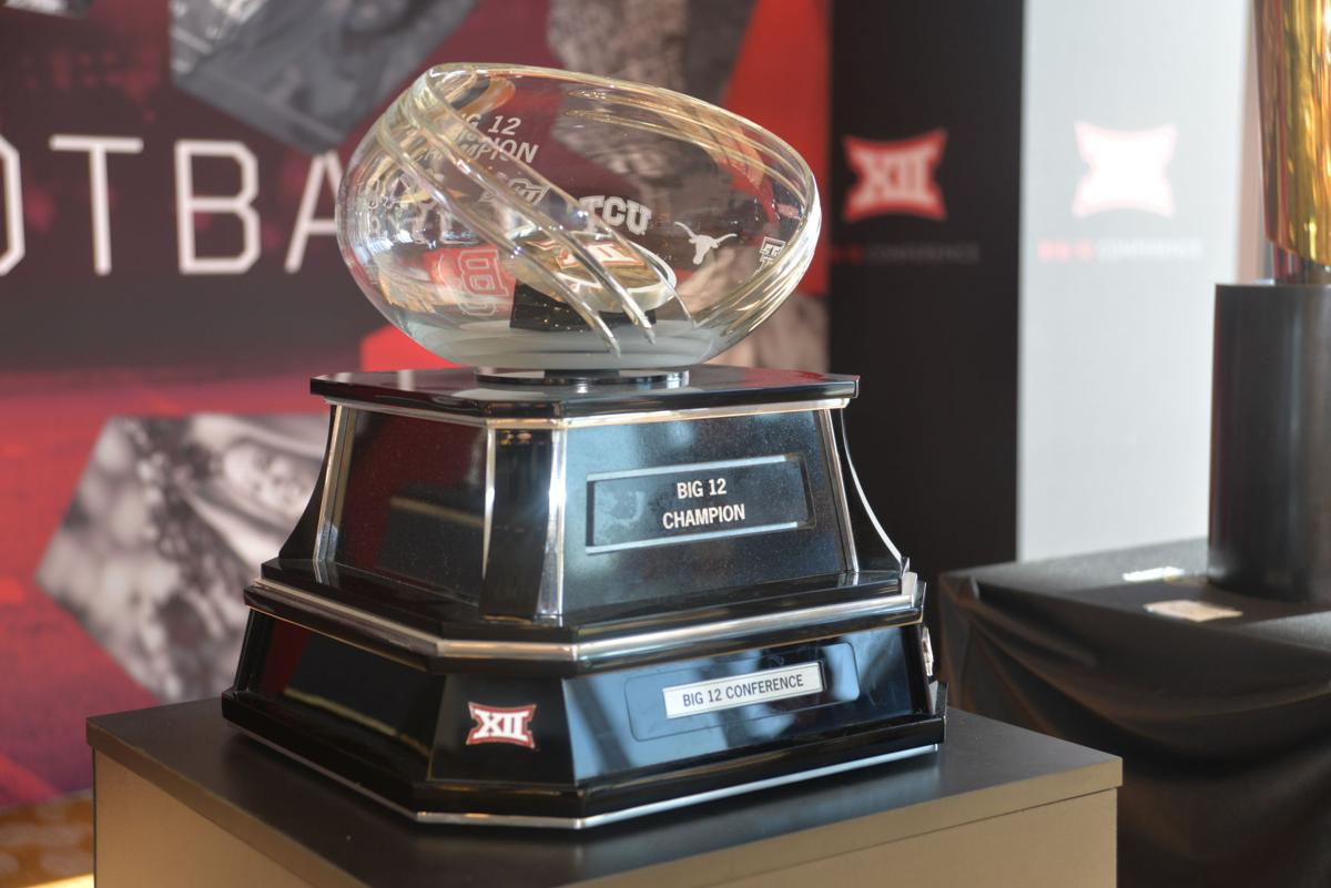 Oklahoma football Big 12 Championship Trophy shatters mid