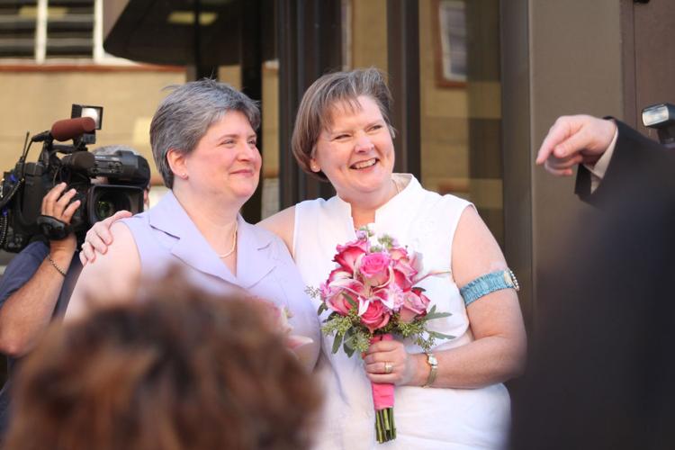 Mary Bishop and Sharon Baldwin