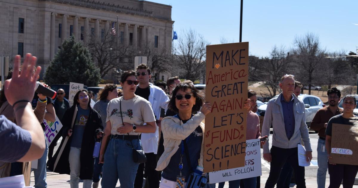 Oklahoma representatives, advocates protest to support science funding, research amid federal cuts