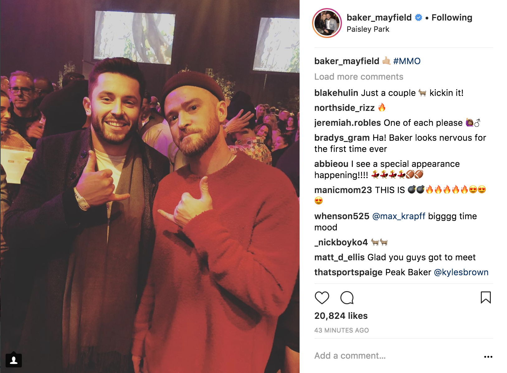 Oklahoma Football: Baker Mayfield Meets Justin Timberlake | Sports ...