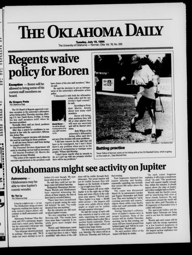 Regents waive policy for Boren