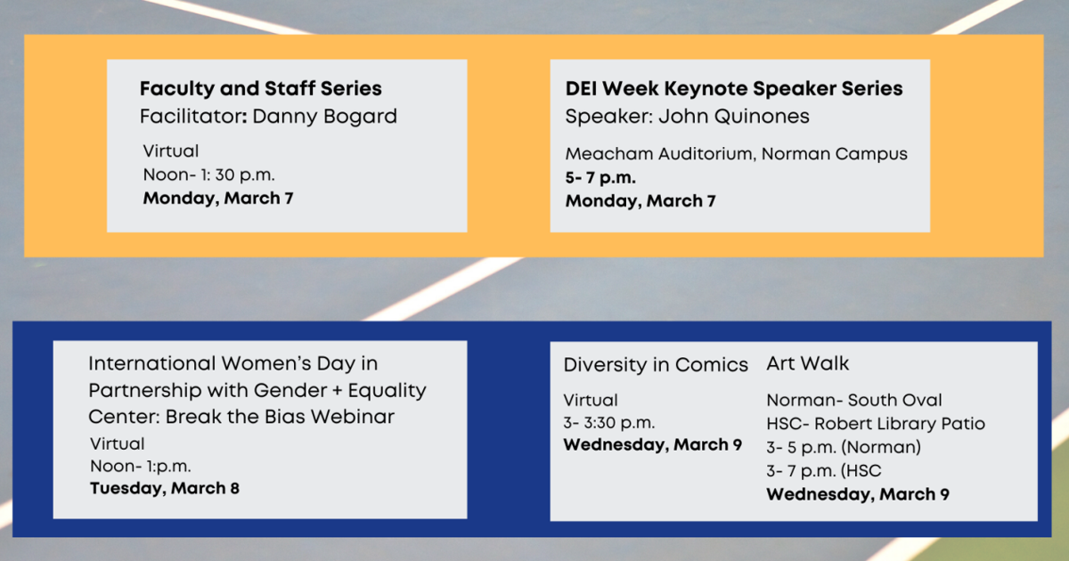 Dei Events Examples OU Division of Diversity, Equity, Inclusion to host annual 'DEI Week ...